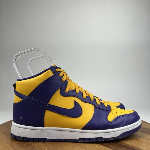Nike Other - Mens Nike Dunk High Retro Lakers Leather Athletic Sneakers Shoes Size 12 D GUC